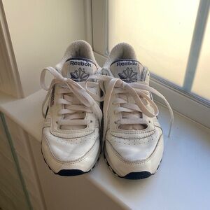 Reebok Kids Cream and Navy Sneakers